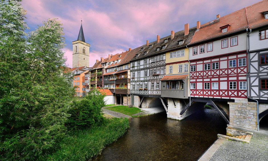 11 Erfurt, Krämerbrücke, Ägidienturm: 