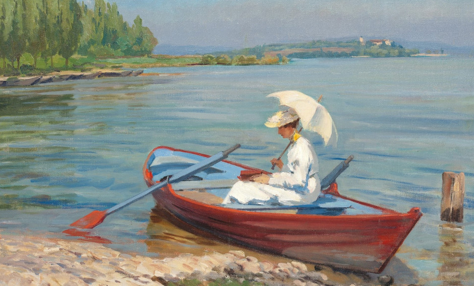 11 Kronberg, Fritz Wucherer, "Am Bodensee", Blick auf die Mainau, 1905, Stiftung Kronberger Malerkolonie: 