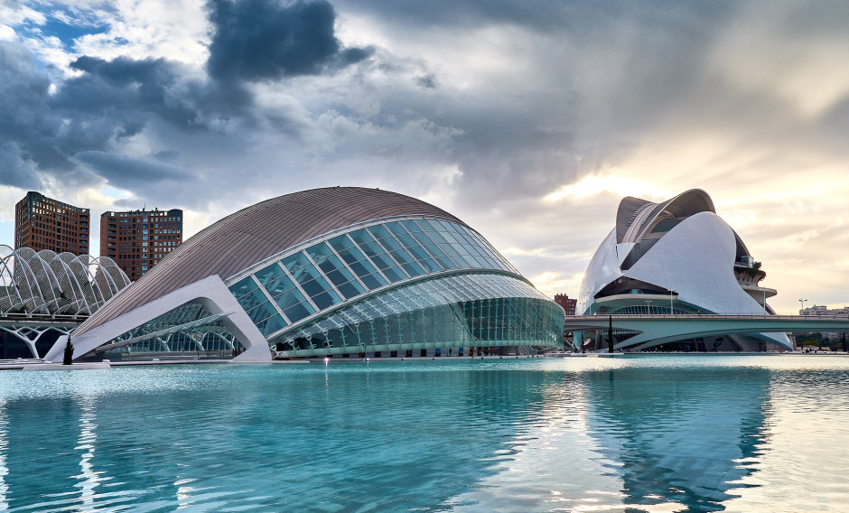 Ansicht der »Ciudad de las Artes y de las Ciencias« in Valencia   