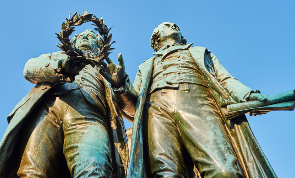Teaser Panorama Weimar, Goethe- und Schiller Denkmal: 