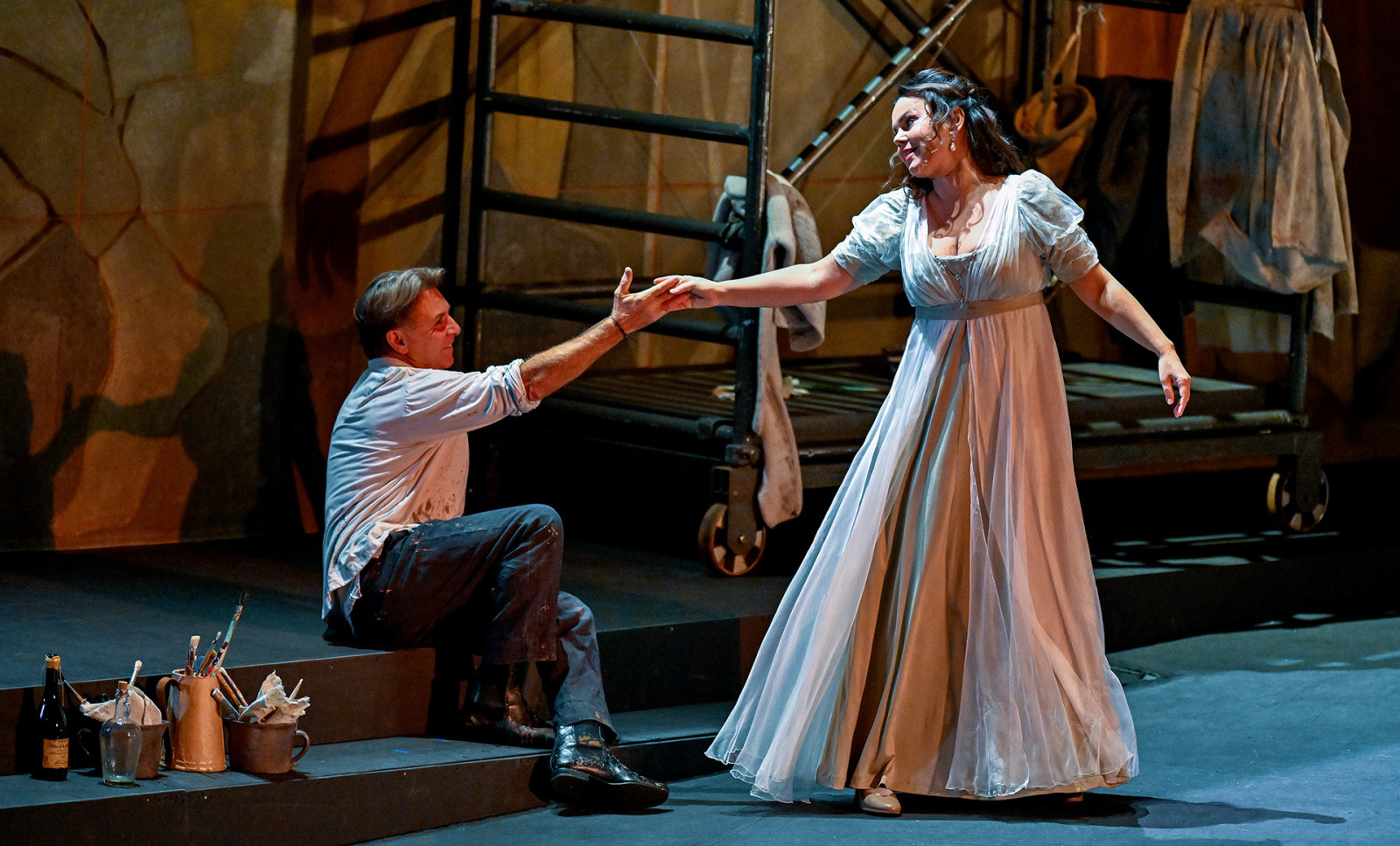 Szene aus "Tosca" an der Semperoper Dresden