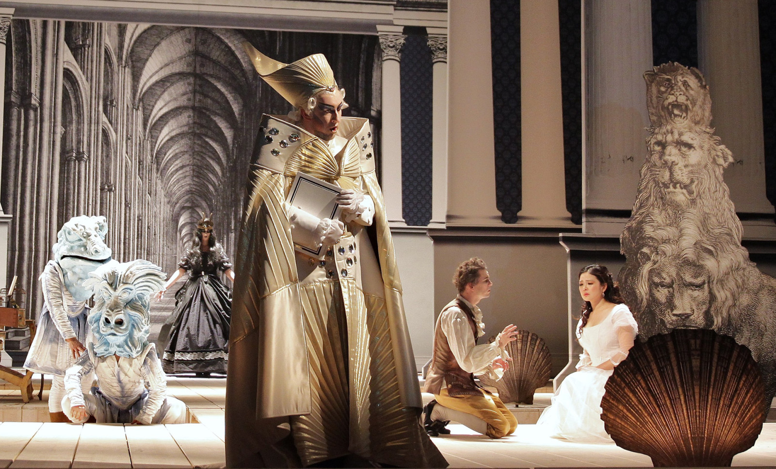Szene aus "Die Zauberflöte" am Ständetheater Prag