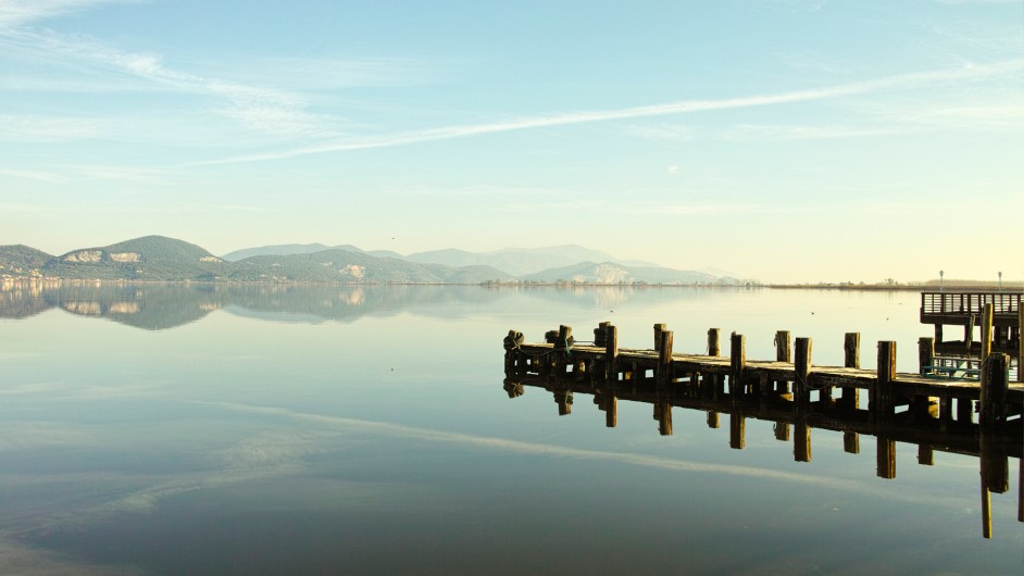 Torre del Lago Puccini Blick über den Lago Massaciuccoli