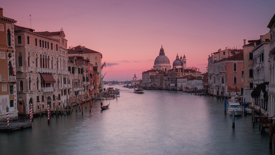 Venedig Blick auf den Canale Grande in Venedig
